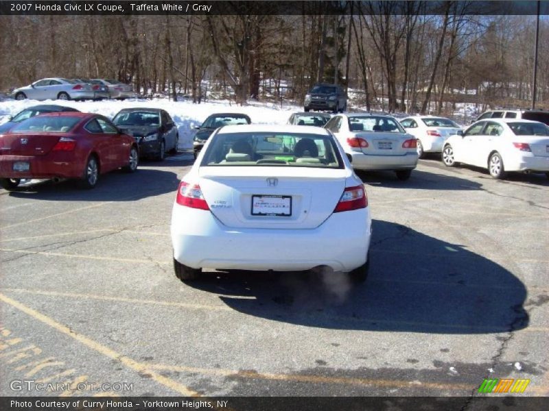 Taffeta White / Gray 2007 Honda Civic LX Coupe