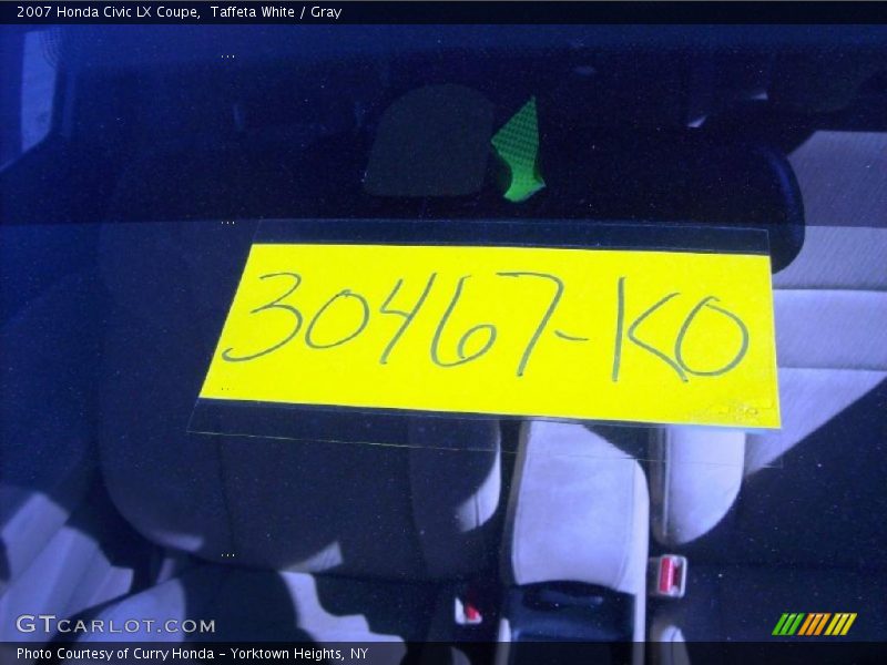 Taffeta White / Gray 2007 Honda Civic LX Coupe