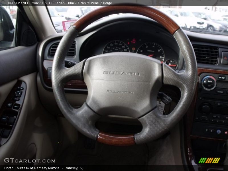 Black Granite Pearl / Beige 2004 Subaru Outback H6 3.0 Sedan