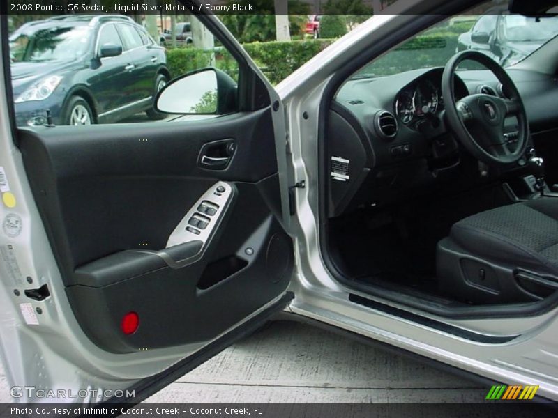 Liquid Silver Metallic / Ebony Black 2008 Pontiac G6 Sedan