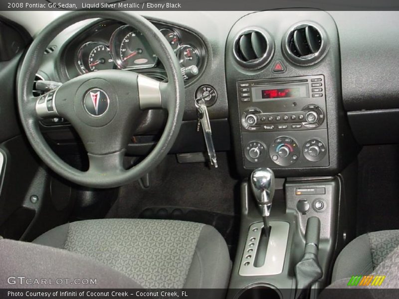 Liquid Silver Metallic / Ebony Black 2008 Pontiac G6 Sedan
