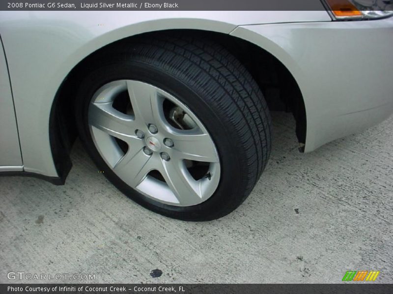 Liquid Silver Metallic / Ebony Black 2008 Pontiac G6 Sedan