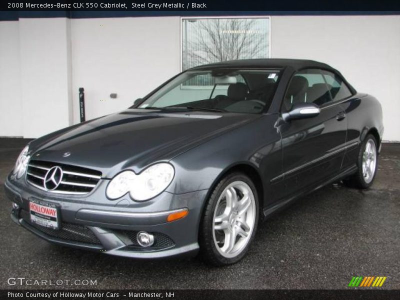 Steel Grey Metallic / Black 2008 Mercedes-Benz CLK 550 Cabriolet