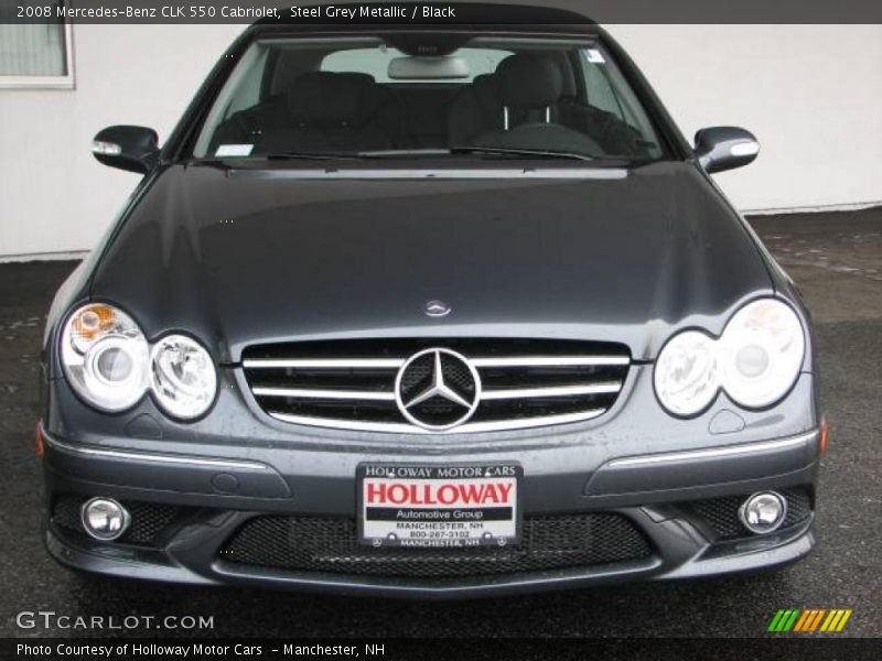 Steel Grey Metallic / Black 2008 Mercedes-Benz CLK 550 Cabriolet