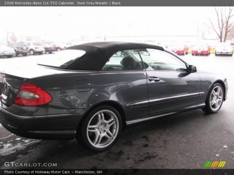 Steel Grey Metallic / Black 2008 Mercedes-Benz CLK 550 Cabriolet