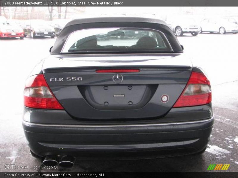 Steel Grey Metallic / Black 2008 Mercedes-Benz CLK 550 Cabriolet