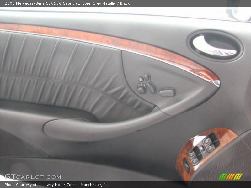 Steel Grey Metallic / Black 2008 Mercedes-Benz CLK 550 Cabriolet