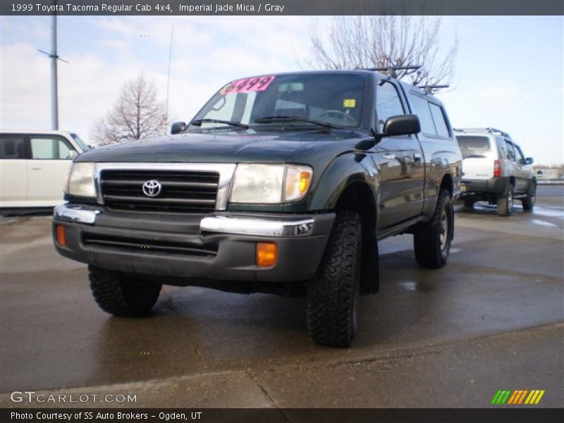 Imperial Jade Mica / Gray 1999 Toyota Tacoma Regular Cab 4x4
