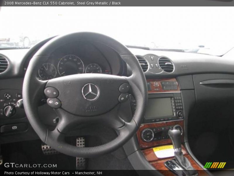 Steel Grey Metallic / Black 2008 Mercedes-Benz CLK 550 Cabriolet