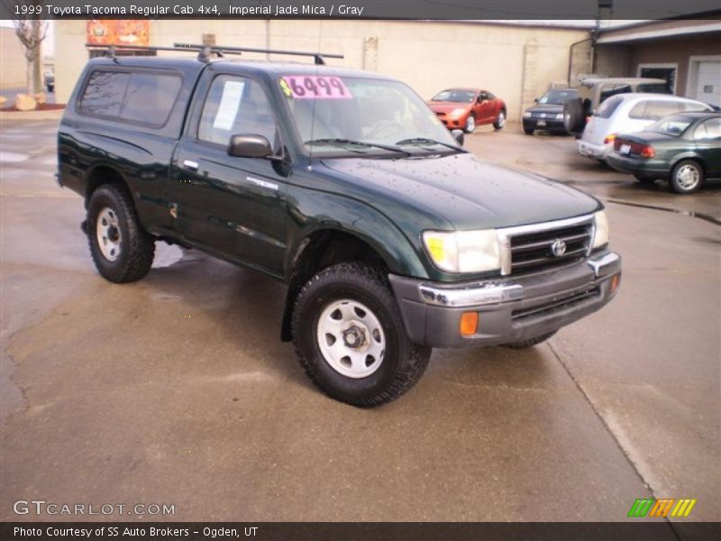 Imperial Jade Mica / Gray 1999 Toyota Tacoma Regular Cab 4x4