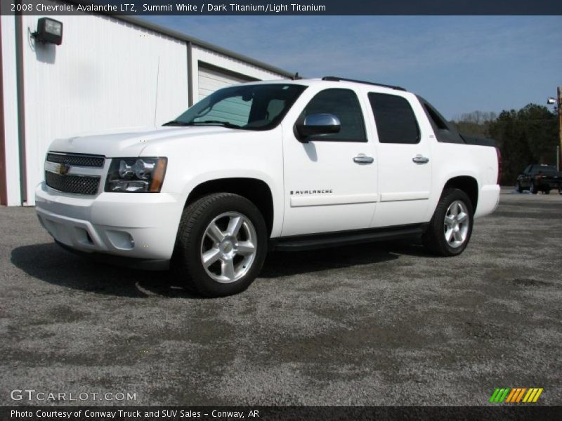 Summit White / Dark Titanium/Light Titanium 2008 Chevrolet Avalanche LTZ