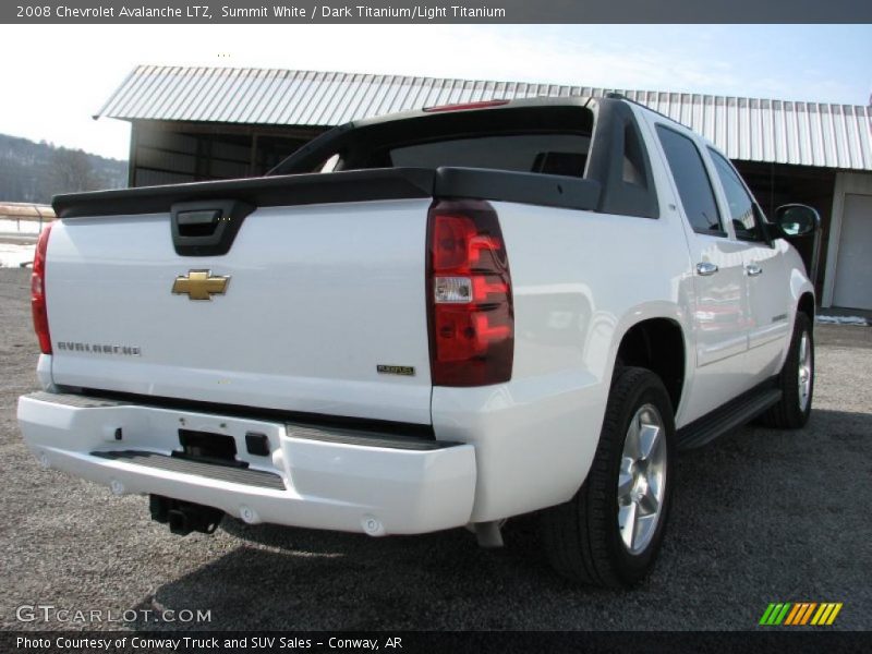 Summit White / Dark Titanium/Light Titanium 2008 Chevrolet Avalanche LTZ