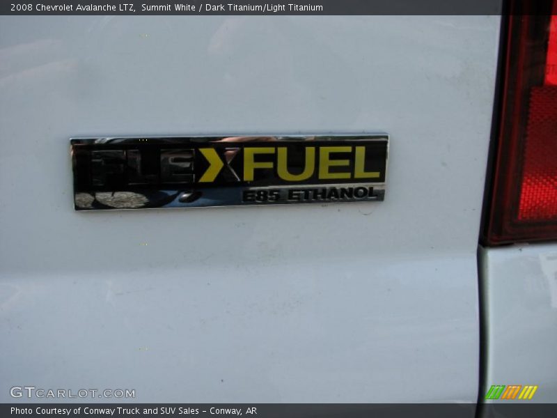 Summit White / Dark Titanium/Light Titanium 2008 Chevrolet Avalanche LTZ