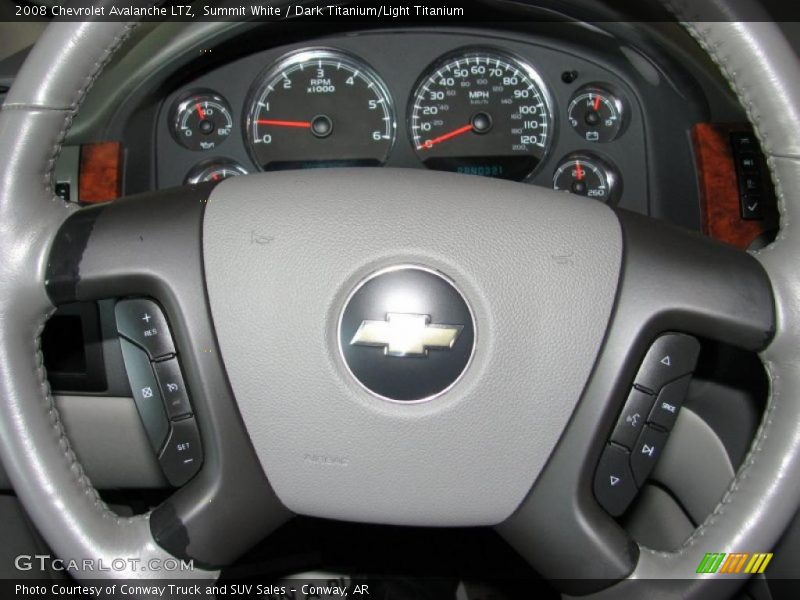Summit White / Dark Titanium/Light Titanium 2008 Chevrolet Avalanche LTZ