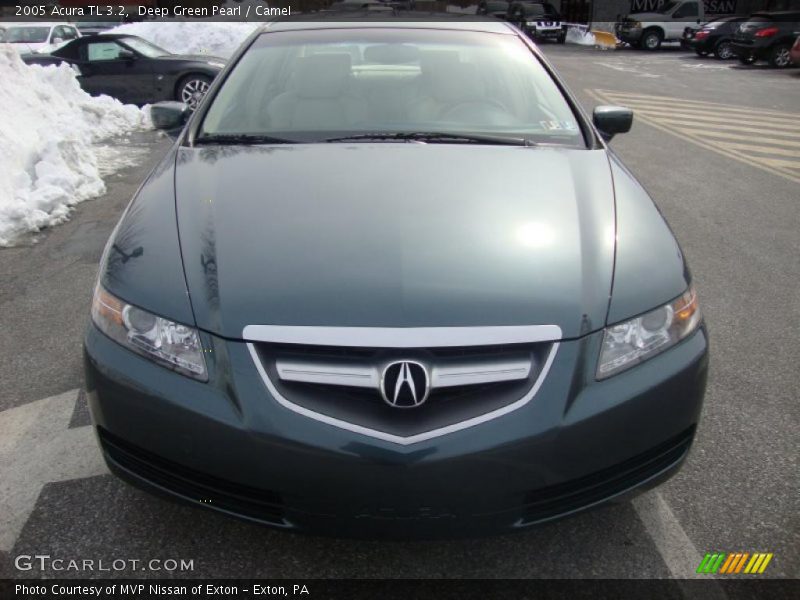 Deep Green Pearl / Camel 2005 Acura TL 3.2