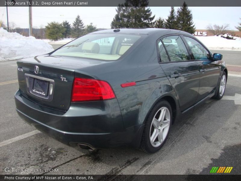 Deep Green Pearl / Camel 2005 Acura TL 3.2