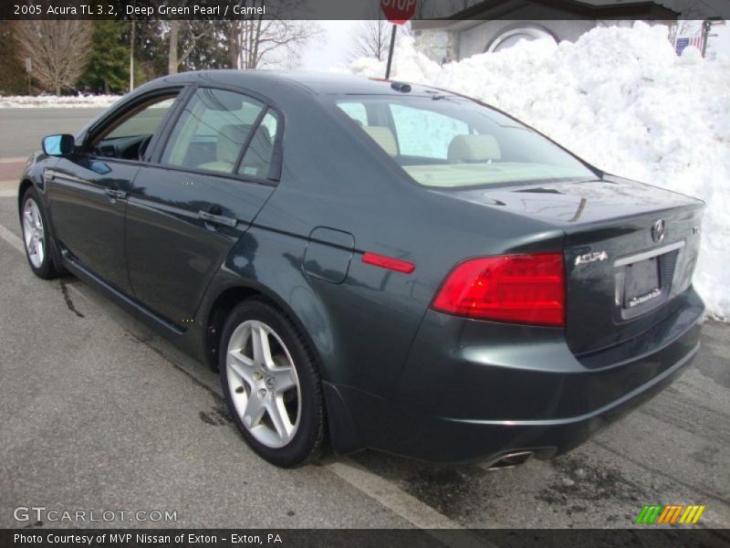 Deep Green Pearl / Camel 2005 Acura TL 3.2