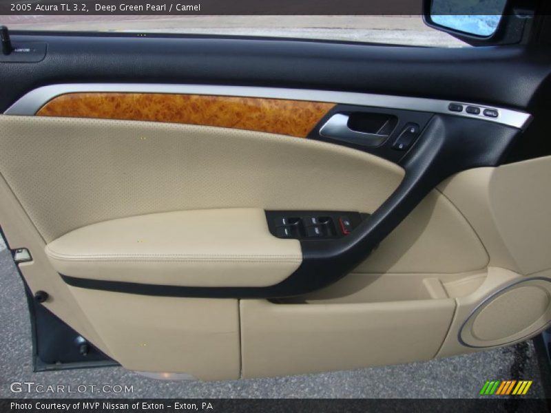 Deep Green Pearl / Camel 2005 Acura TL 3.2