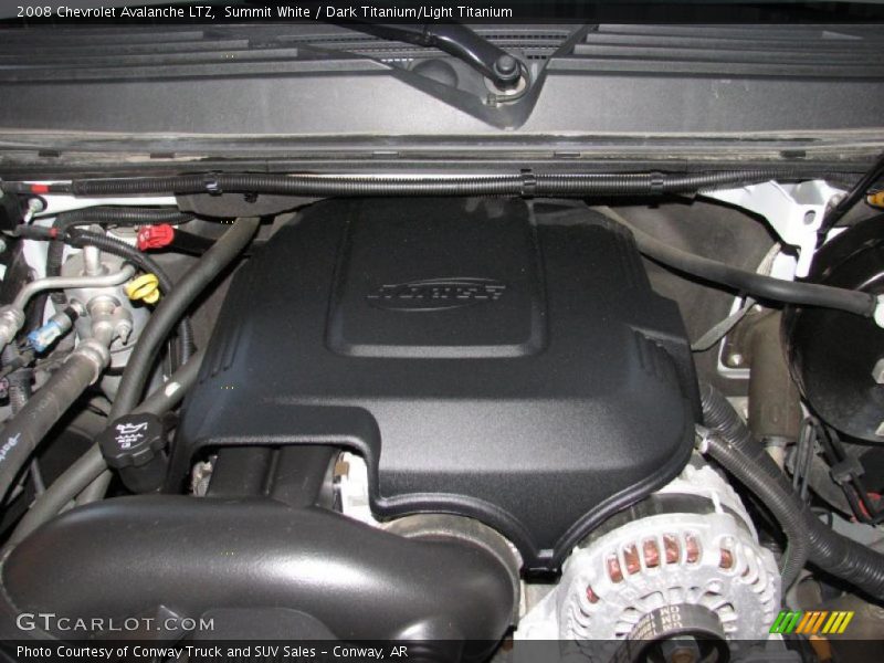 Summit White / Dark Titanium/Light Titanium 2008 Chevrolet Avalanche LTZ