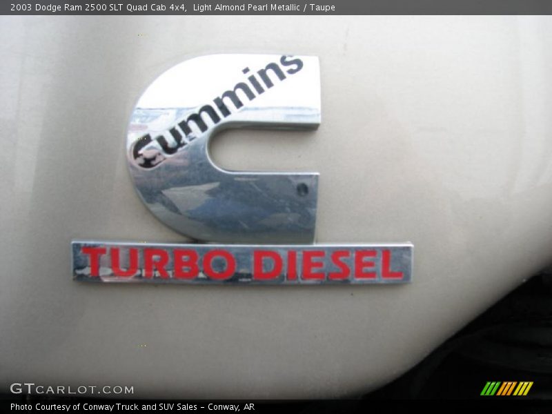 Light Almond Pearl Metallic / Taupe 2003 Dodge Ram 2500 SLT Quad Cab 4x4