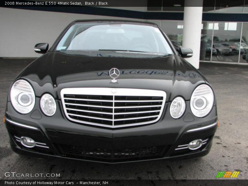 Black / Black 2008 Mercedes-Benz E 550 4Matic Sedan