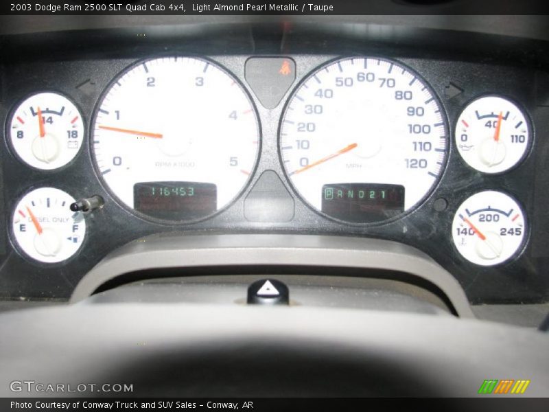 Light Almond Pearl Metallic / Taupe 2003 Dodge Ram 2500 SLT Quad Cab 4x4