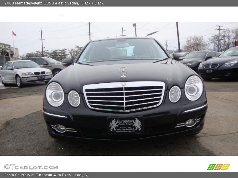 Black / Black 2008 Mercedes-Benz E 350 4Matic Sedan