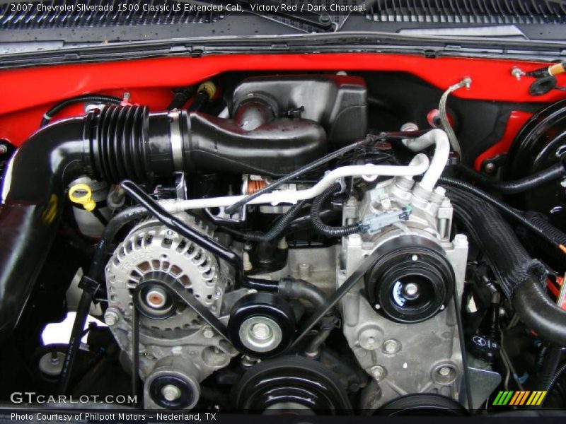 Victory Red / Dark Charcoal 2007 Chevrolet Silverado 1500 Classic LS Extended Cab