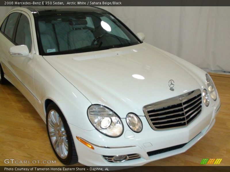 Arctic White / Sahara Beige/Black 2008 Mercedes-Benz E 350 Sedan