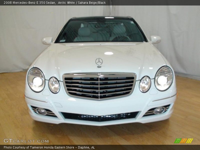 Arctic White / Sahara Beige/Black 2008 Mercedes-Benz E 350 Sedan