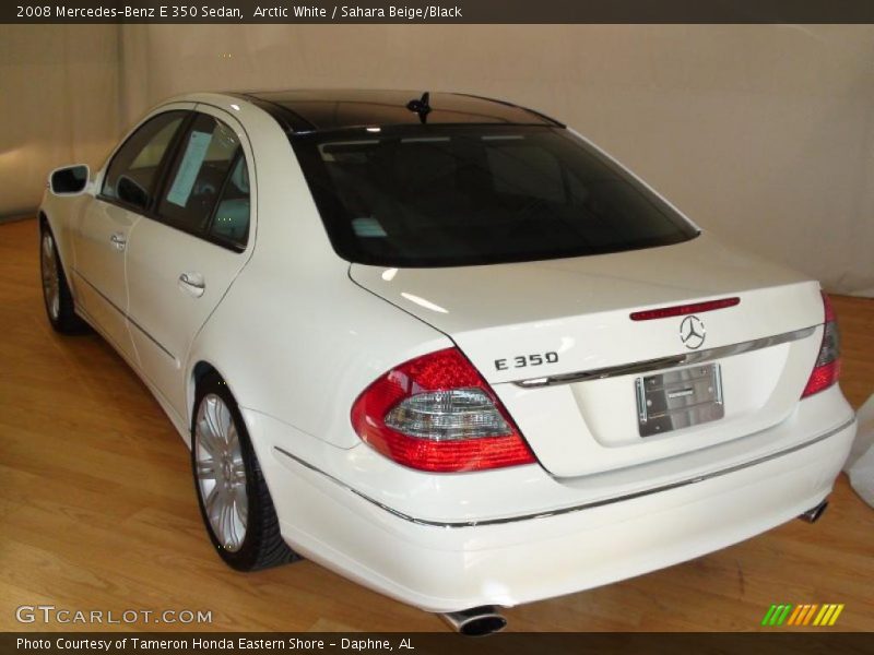 Arctic White / Sahara Beige/Black 2008 Mercedes-Benz E 350 Sedan