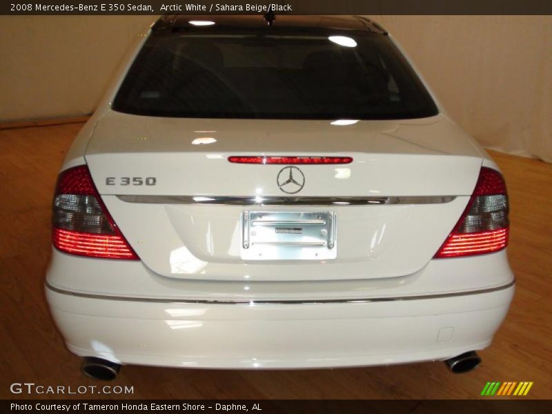 Arctic White / Sahara Beige/Black 2008 Mercedes-Benz E 350 Sedan