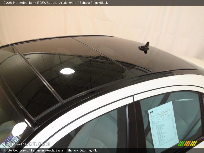 Arctic White / Sahara Beige/Black 2008 Mercedes-Benz E 350 Sedan