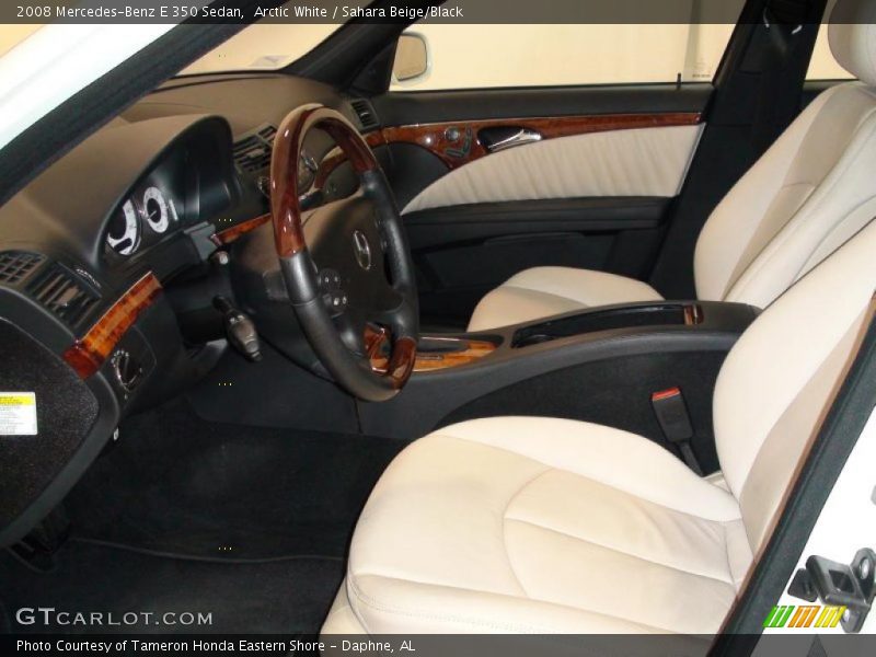 Arctic White / Sahara Beige/Black 2008 Mercedes-Benz E 350 Sedan