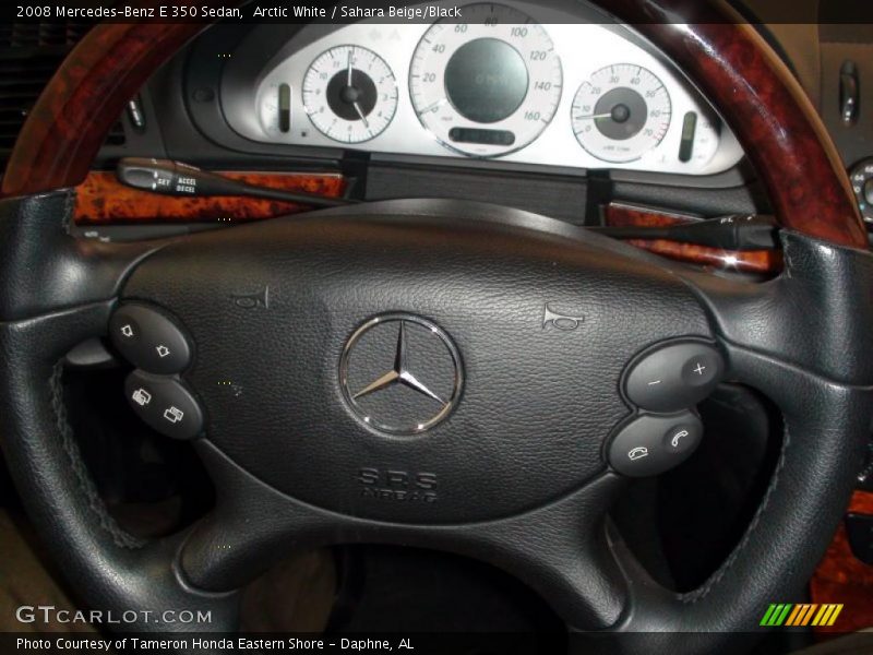 Arctic White / Sahara Beige/Black 2008 Mercedes-Benz E 350 Sedan
