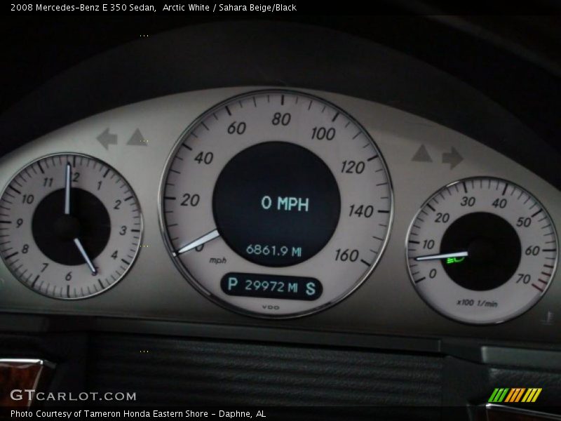 Arctic White / Sahara Beige/Black 2008 Mercedes-Benz E 350 Sedan