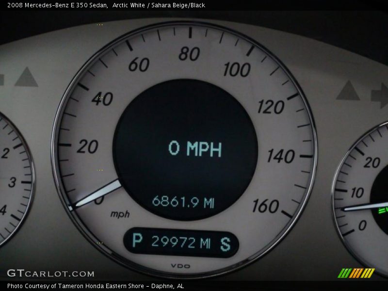 Arctic White / Sahara Beige/Black 2008 Mercedes-Benz E 350 Sedan
