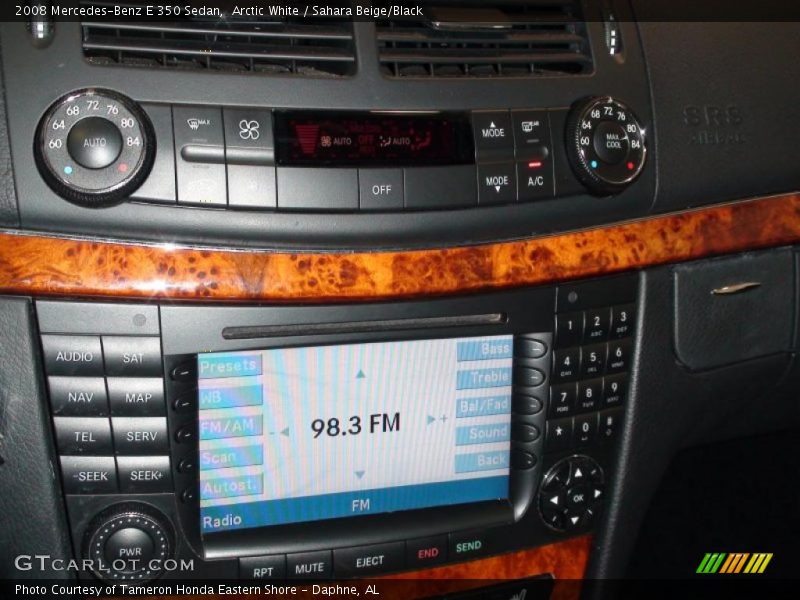 Arctic White / Sahara Beige/Black 2008 Mercedes-Benz E 350 Sedan