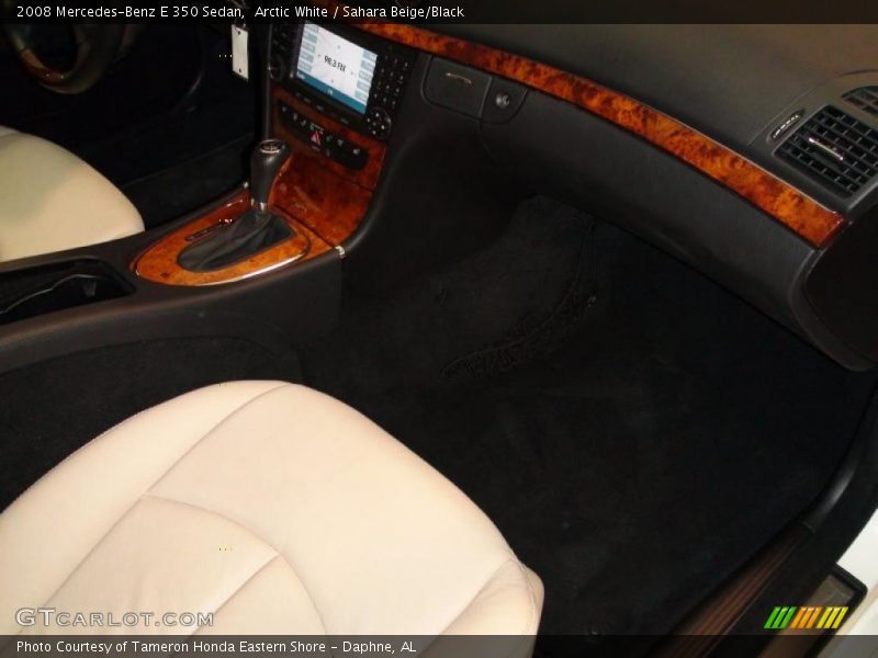 Arctic White / Sahara Beige/Black 2008 Mercedes-Benz E 350 Sedan