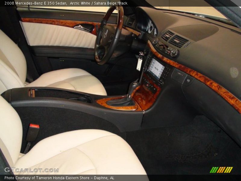 Arctic White / Sahara Beige/Black 2008 Mercedes-Benz E 350 Sedan