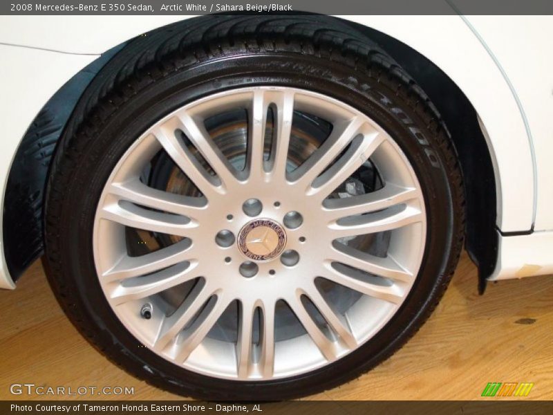 Arctic White / Sahara Beige/Black 2008 Mercedes-Benz E 350 Sedan