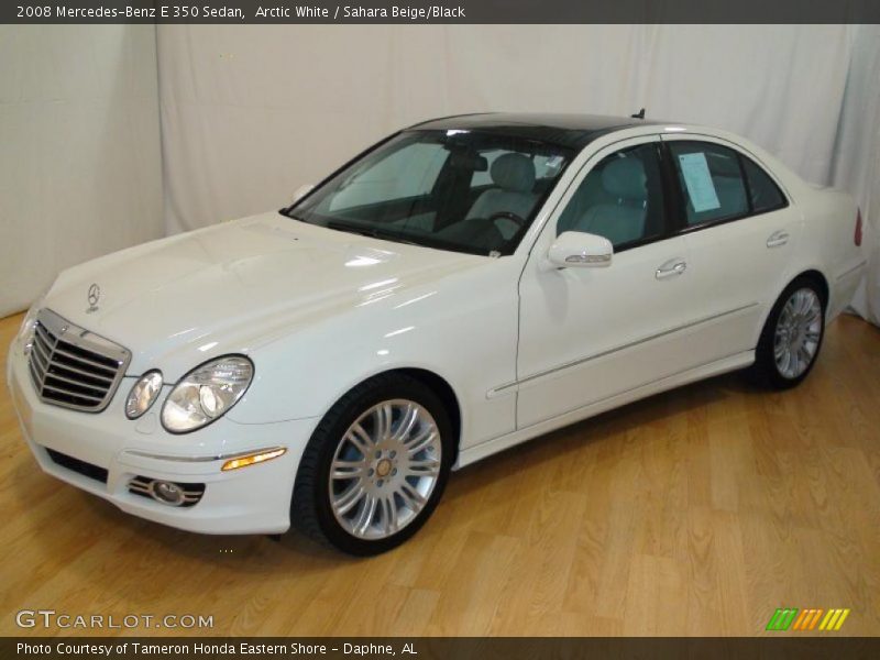 Arctic White / Sahara Beige/Black 2008 Mercedes-Benz E 350 Sedan
