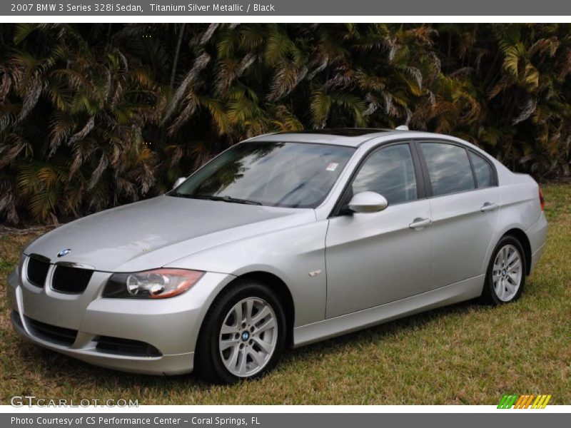 Titanium Silver Metallic / Black 2007 BMW 3 Series 328i Sedan