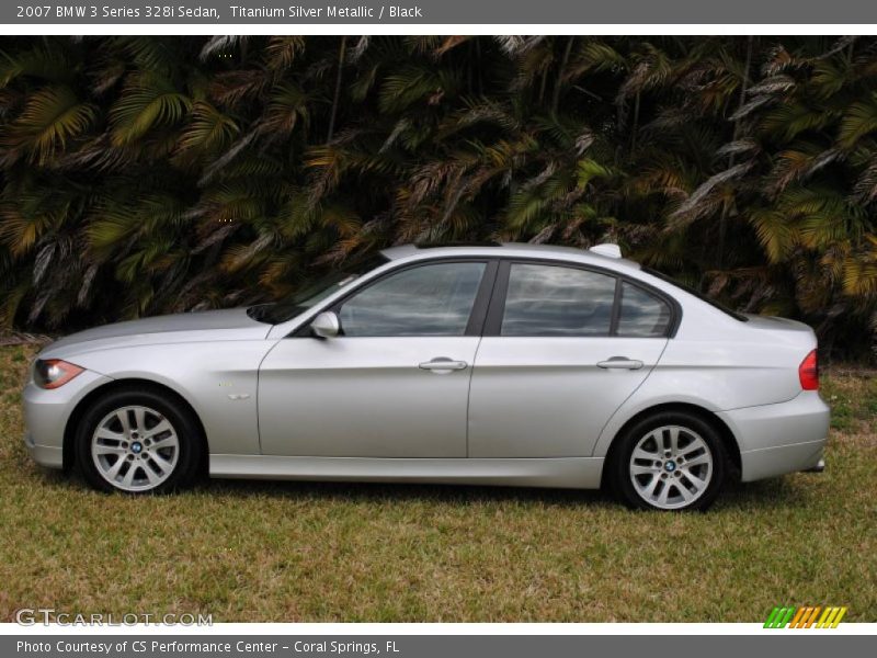 Titanium Silver Metallic / Black 2007 BMW 3 Series 328i Sedan