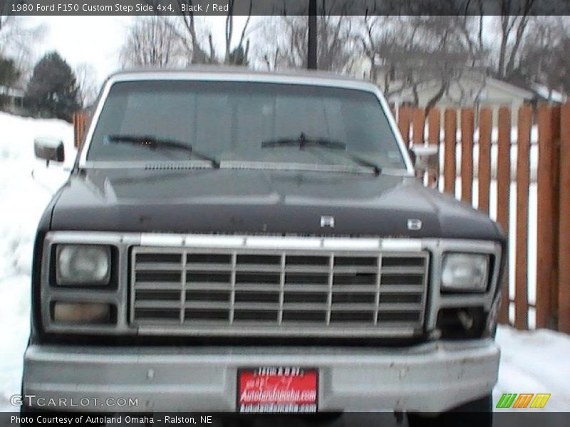 Black / Red 1980 Ford F150 Custom Step Side 4x4