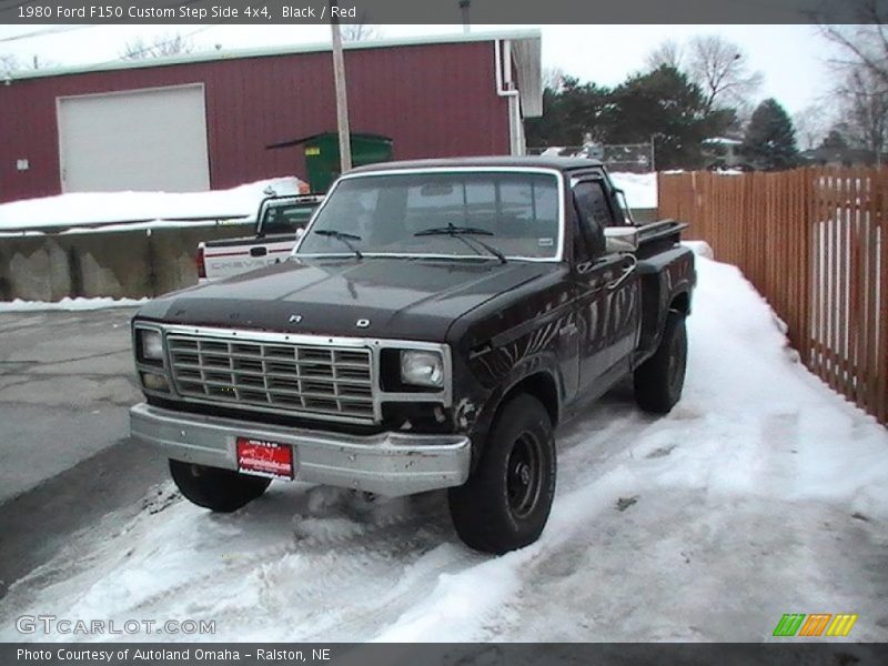 Black / Red 1980 Ford F150 Custom Step Side 4x4