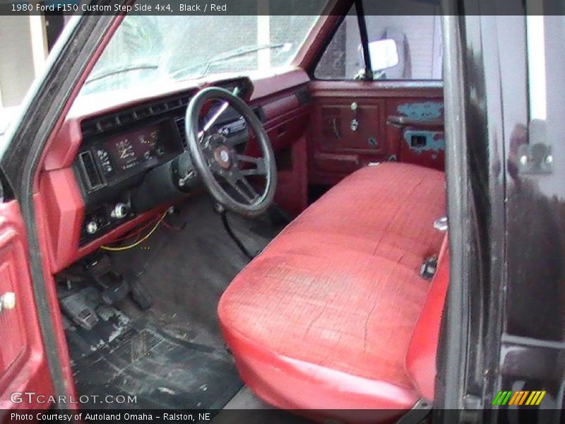 Black / Red 1980 Ford F150 Custom Step Side 4x4