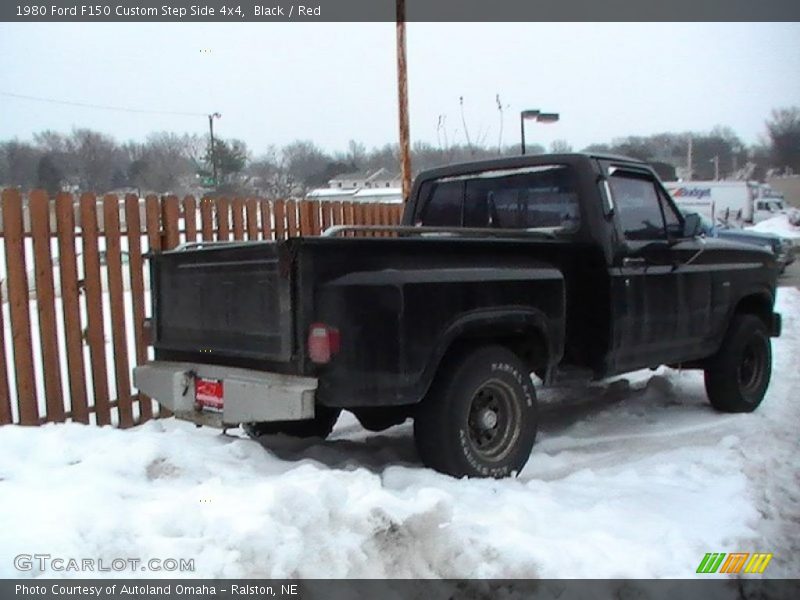 Black / Red 1980 Ford F150 Custom Step Side 4x4