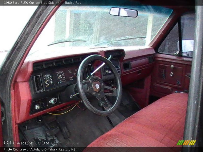 Black / Red 1980 Ford F150 Custom Step Side 4x4