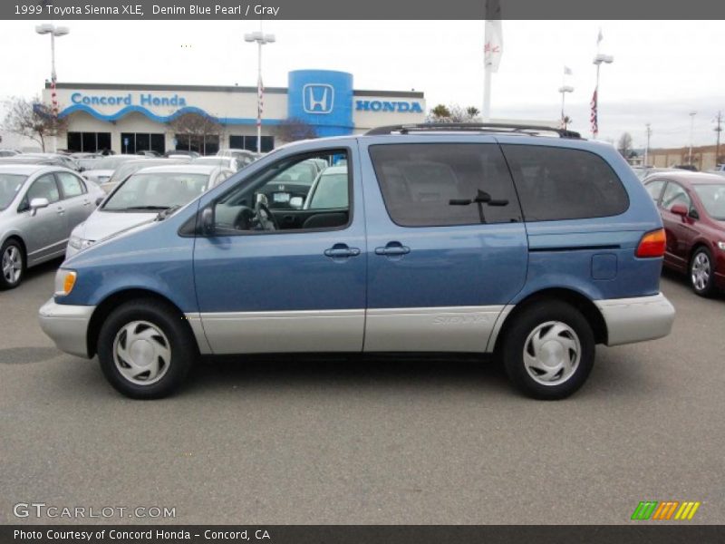 Denim Blue Pearl / Gray 1999 Toyota Sienna XLE